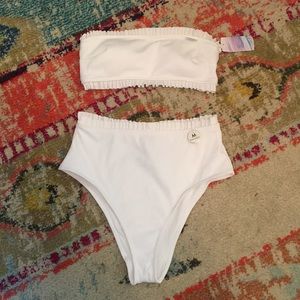 White High-Waisted Bikini